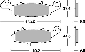 Hamulcowe kh231 street excel/racing ng sinter kolor złoty pasuje do suzuki 1800 intruder `06 tył